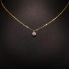 DEVASHRII JEWEL • 廸瓦許輕珠寶 - Classic Solitaire 0.2 克拉 經典六爪單顆鑽石鎖骨項鍊 [黃K金]2 | 日本輕珠寶