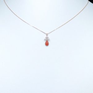 DEVASHRII JEWEL • 廸瓦許輕珠寶 - AKA CORAL 10K玫瑰金 日本珍珠珊瑚古典輕珠寶鎖骨項鍊 | 日本輕珠寶