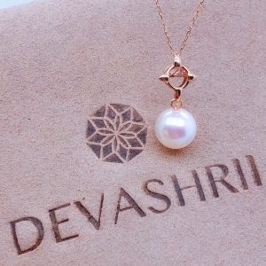 DEVASHRII JEWEL • 廸瓦許輕珠寶 - Classic Akoya Pearl 18K玫瑰金 日本Akoya阿古屋珍珠輕珠寶鎖骨項鍊