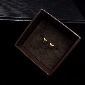 DEVASHRII JEWEL • 廸瓦許輕珠寶 - Heart Ballon 18K金 亮面立體愛心耳針式耳環 [黃K金] | 日本輕珠寶