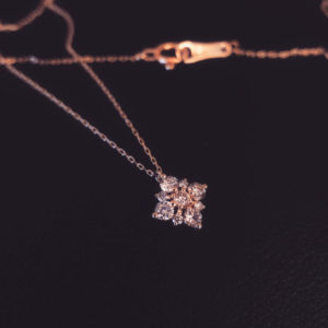 DEVASHRII JEWEL 廸瓦許輕珠寶 | Rhombus Symbols Diamond 0.18 克拉氣質菱形鑽石項鍊