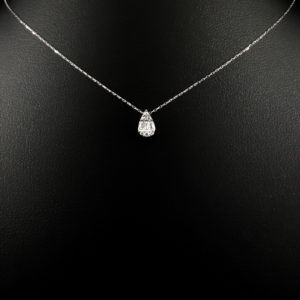 DEVASHRII JEWEL • 廸瓦許輕珠寶 | Teardrop Pear Diamond 0.12 克拉梨形水滴鑽石鎖骨項鍊