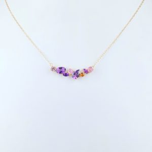 DEVASHRII JEWEL • 廸瓦許輕珠寶 - Glamour Methustos 18K 彩色藍寶石紫水晶項鍊